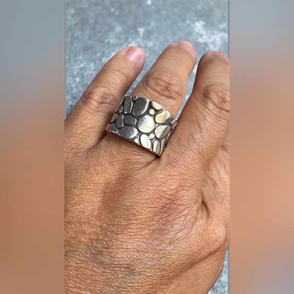 John Hardy Sterling Silver Pebble Design Ring